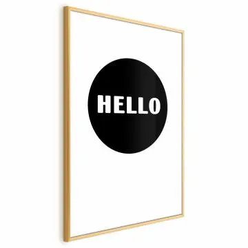 Plakat Na dzień dobry 21x30 cm z ramą złotą bez marginesu
