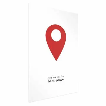Plakat The best place 29,7x42 cm bez ramy z marginesem