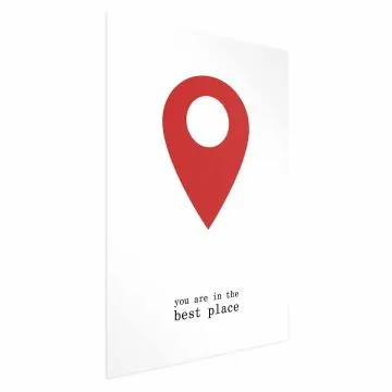 Plakat The best place 21x30 cm bez ramy bez marginesu