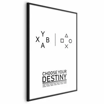 Plakat Choose your destiny 40x60 cm z ramą czarną bez marginesu