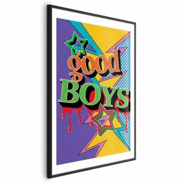 Plakat Good Boys 40x60 cm z ramą czarną z marginesem