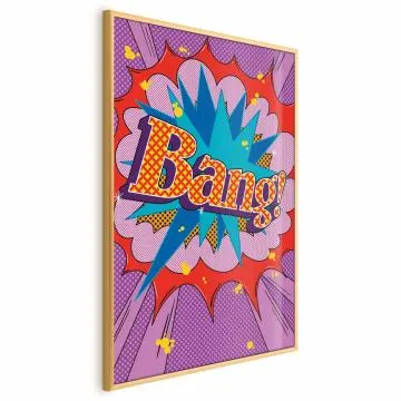Plakat Bang 60x90 cm z ramą złotą bez marginesu