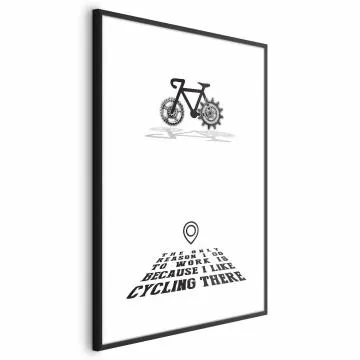 Plakat Cycling 40x60 cm z ramą czarną z marginesem