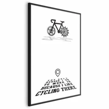 Plakat Cycling 40x60 cm z ramą czarną bez marginesu