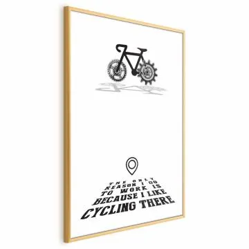 Plakat Cycling 40x60 cm z ramą złotą bez marginesu