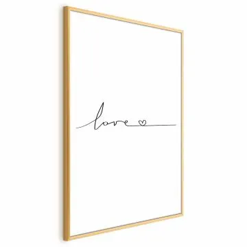 Plakat Miłość wszędzie 21x30 cm z ramą złotą z marginesem