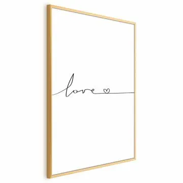 Plakat Miłość wszędzie 40x60 cm z ramą złotą bez marginesu
