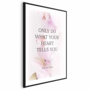 Plakat Heart 40x60 cm z ramą czarną z marginesem