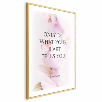 Plakat Heart 21x30 cm z ramą złotą z marginesem