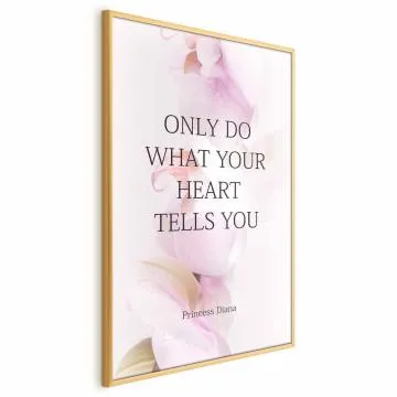 Plakat Heart 60x90 cm z ramą złotą bez marginesu