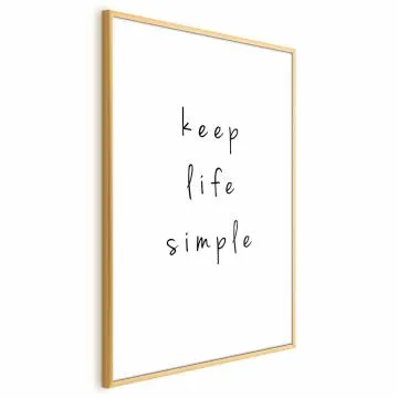 Plakat Simple 60x90 cm z ramą złotą z marginesem