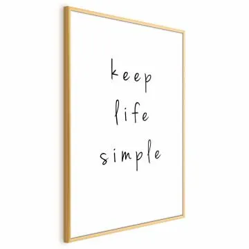 Plakat Simple 21x30 cm z ramą złotą bez marginesu