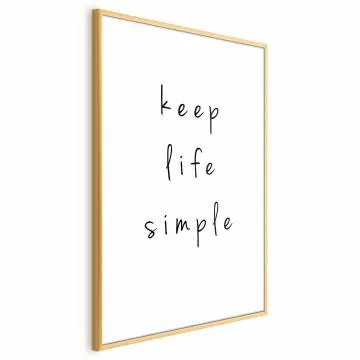 Plakat Simple 40x60 cm z ramą złotą bez marginesu