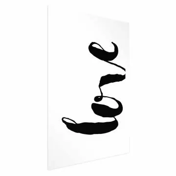 Plakat Czarne Love 21x30 cm bez ramy z marginesem