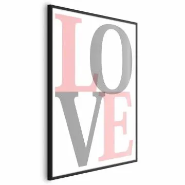 Plakat Szara miłość 21x30 cm z ramą czarną bez marginesu