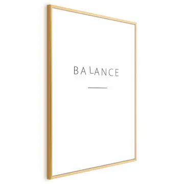 Plakat Balance 40x60 cm z ramą złotą z marginesem