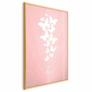 Plakat Fly High 21x30 cm z ramą złotą bez marginesu
