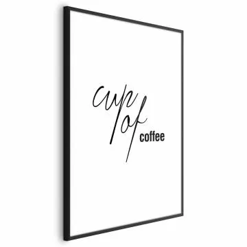 Plakat Coffee 29,7x42 cm z ramą czarną z marginesem