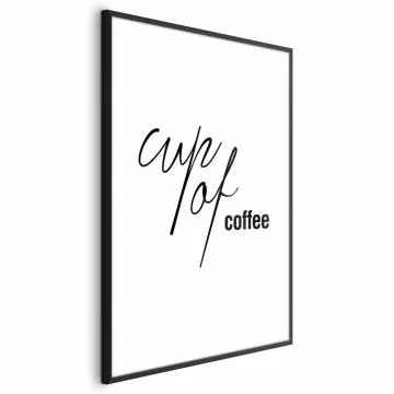 Plakat Coffee 29,7x42 cm z ramą czarną bez marginesu