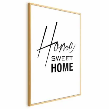 Plakat Home 40x60 cm z ramą złotą bez marginesu