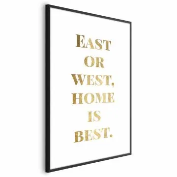 Plakat Gold Home 40x60 cm z ramą czarną bez marginesu