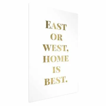Plakat Gold Home 29,7x42 cm bez ramy bez marginesu