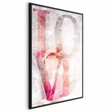 Plakat Miłość magnolii 60x90 cm z ramą czarną bez marginesu