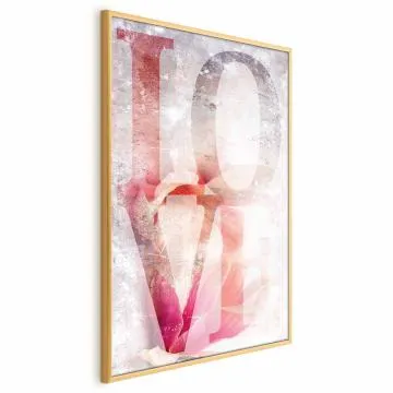 Plakat Miłość magnolii 40x60 cm z ramą złotą bez marginesu