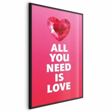 Plakat Zjawiskowe serce 40x60 cm z ramą czarną bez marginesu