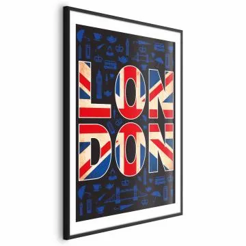 Plakat Miasto kultury 60x90 cm z ramą czarną z marginesem
