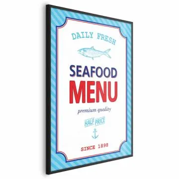 Plakat Menu 40x60 cm z ramą czarną bez marginesu