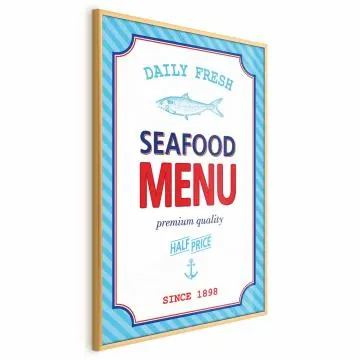 Plakat Menu 60x90 cm z ramą złotą bez marginesu