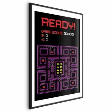 Plakat Ready 60x90 cm z ramą czarną z marginesem
