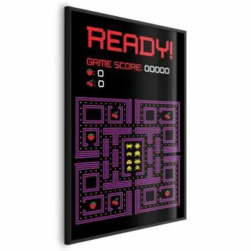 Plakat Ready 21x30 cm z ramą czarną bez marginesu