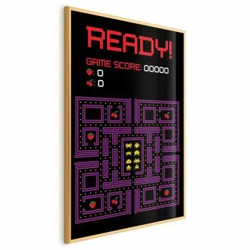 Plakat Ready 29,7x42 cm z ramą złotą bez marginesu