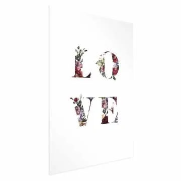 Plakat Miłość w kwiatach 21x30 cm bez ramy z marginesem