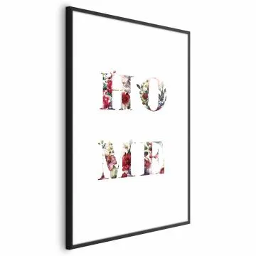 Plakat Dom w kwiatach 40x60 cm z ramą czarną z marginesem