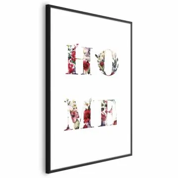 Plakat Dom w kwiatach 21x30 cm z ramą czarną bez marginesu