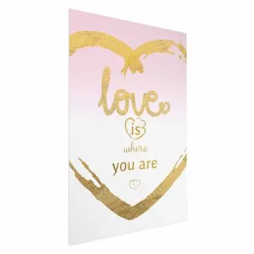 Plakat Love Is 29,7x42 cm bez ramy bez marginesu