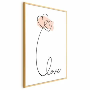 Plakat Połączeni w chmurach 29,7x42 cm z ramą złotą bez marginesu
