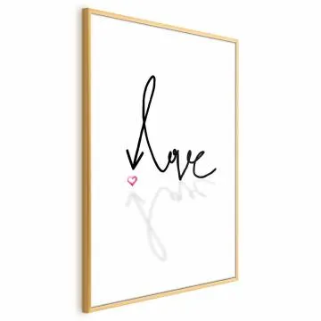Plakat To jest miłość 29,7x42 cm z ramą złotą z marginesem