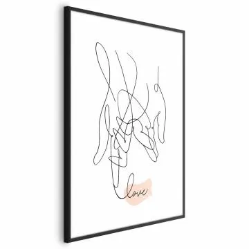 Plakat Splątane uczucie 60x90 cm z ramą czarną z marginesem