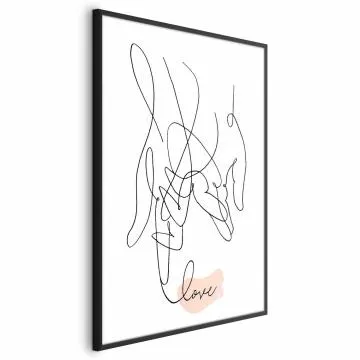 Plakat Splątane uczucie 21x30 cm z ramą czarną bez marginesu