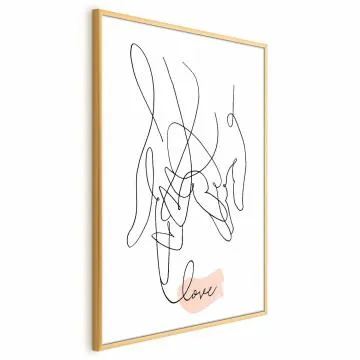 Plakat Splątane uczucie 29,7x42 cm z ramą złotą bez marginesu
