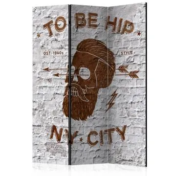 Parawan akustyczny Street art 135x172 cm 3-częściowy szary