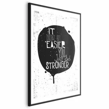 Plakat Stronger 40x60 cm z ramą czarną z marginesem