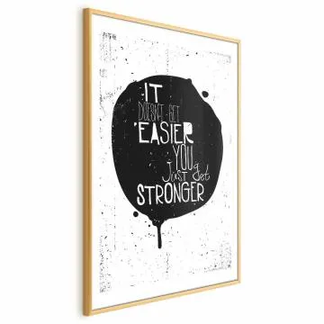 Plakat Stronger 60x90 cm z ramą złotą z marginesem