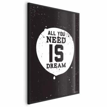 Plakat All you need 60 x 90 cm z ramą czarną bez marginesu
