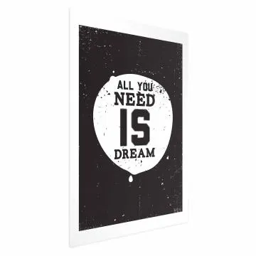 Plakat All you need 40 x 60 cm bez ramy z marginesem