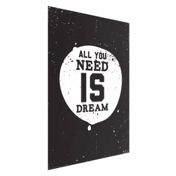 Plakat All you need 21 x 30 cm bez ramy bez marginesu